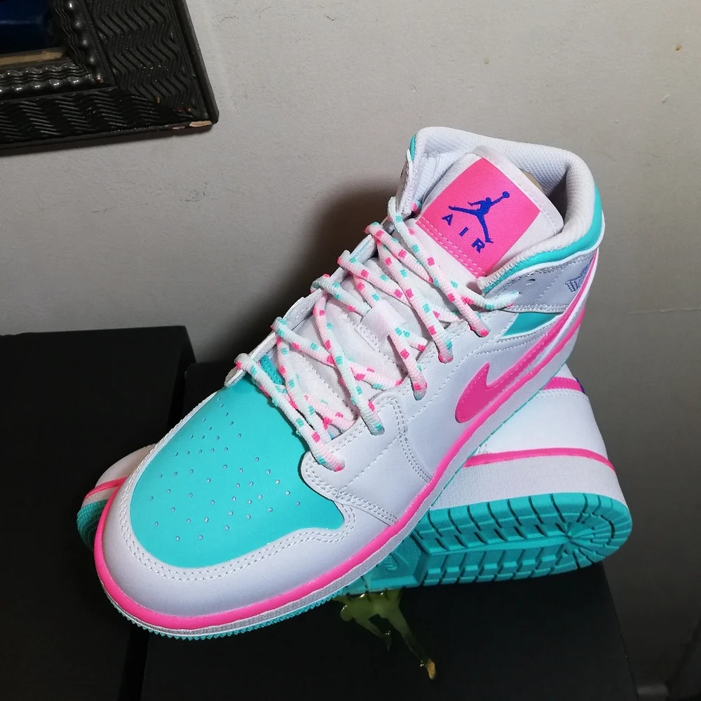 AIR JORDAN 1 MID M*U*L*T*I*C*O*L*O*R* WOMEN US SIZE6.5 BRAND NEW IN BOX - Picture 11 of 14